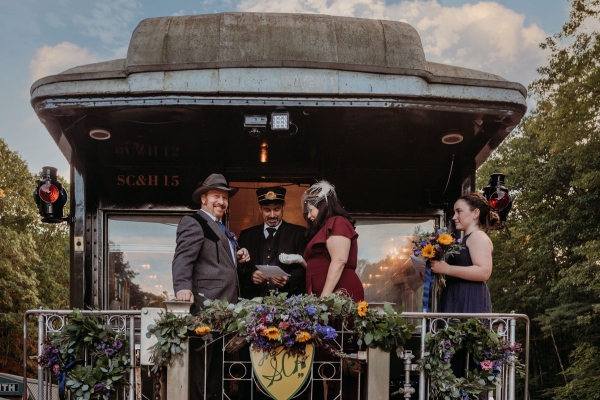 Experience a Striking Vintage Train Wedding 